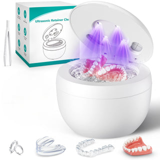 45kHz Ultrasonic Retainer Cleaner – 200ML Dental & Jewelry Cleaner
