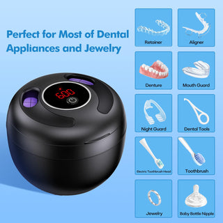 45kHz Ultrasonic Retainer Cleaner – 200ML Dental & Jewelry Cleaner