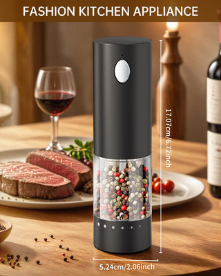 2-Pack Rechargeable Electric Salt & Pepper Grinders – 6-Level Adjustable