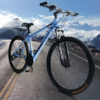 Blue Mountain Bike 26 Inch for Adult, 27-Speed Dual Suspension